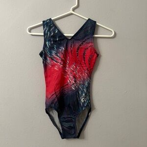 GK Elite Simone Biles Pink and Purple Gymnastics Leotard